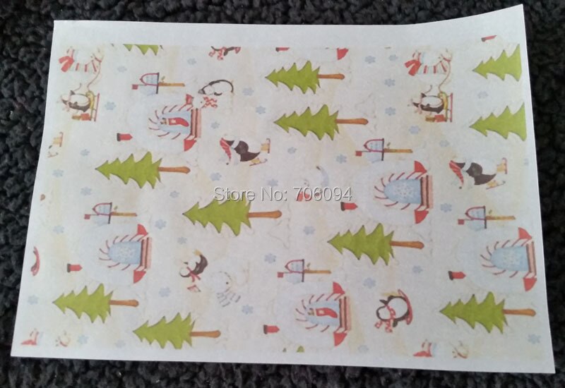 15x21 cm (5.91 x 8.27) 인쇄 크리스마스 왁스 패드 선물 왁스 종이 수제 비누 포장지 200 개/몫 wholes